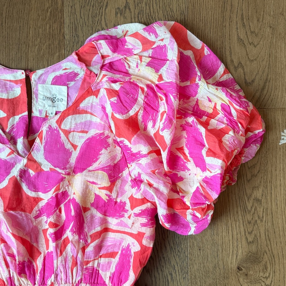Umgee Small Floral Cotton Dress - Picture 3 of 6